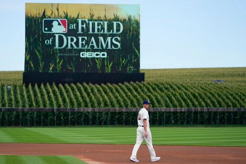 Major League Baseball is back at the Field of Dreams, now in a permanent ballpark amid the corn