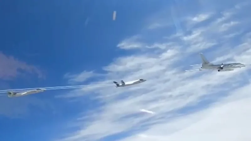 Why did a Chinese bomber carry a nuclear-capable missile in an anti-ship exercise?