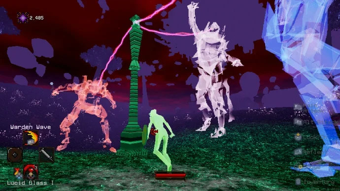 Someone's head is killing me in Memoirium, a PSX-styled soulslike about battling through bizarre dreamscapes and decorating your bedroom