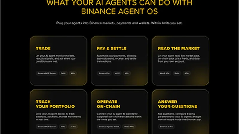 Binance Introduces Agent OS to Connect AI Applications to Financial Infrastructure