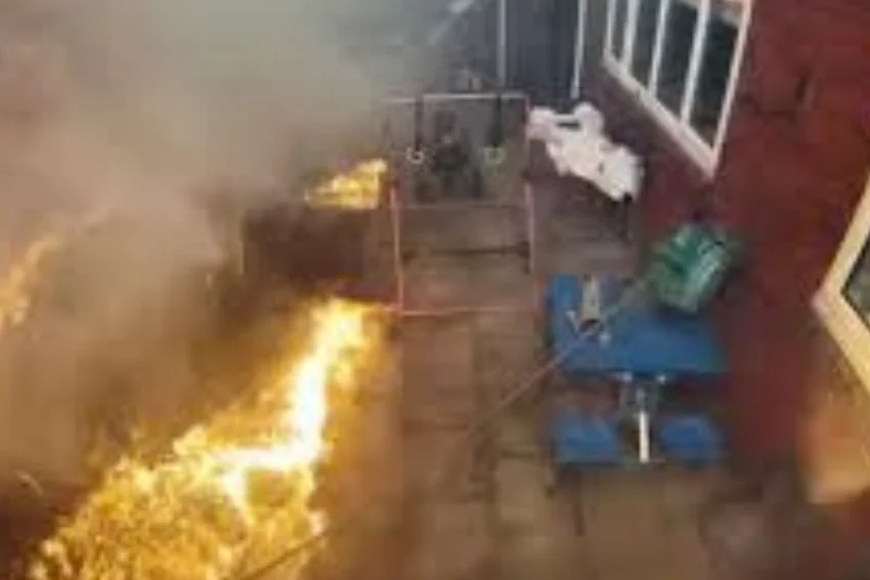 Doorbell footage captures moment family’s home engulfed by flames in Stourbridge wildfire