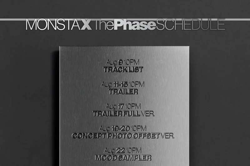 MONSTA X sets Sept. 4 comeback with mini album 'The Phase'