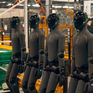 Robots that walk and talk are coming to car factories