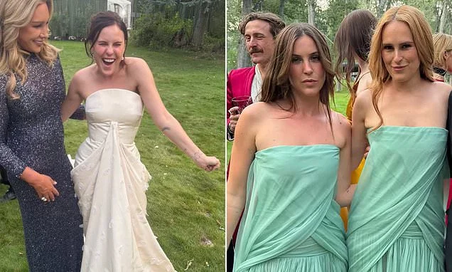 Bruce Willis and Demi Moore's daughter Tallulah stuns in a strapless wedding dress as her sisters take on bridesmaid duty at her star-studded nuptials to Justin Acee in Idaho