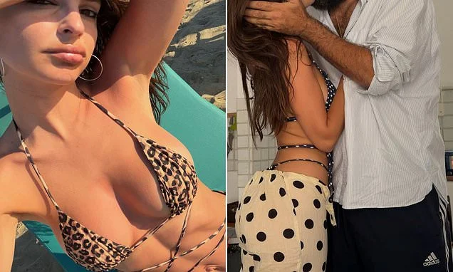 Emily Ratajkowski shows off her incredible figure in a series of bikinis and shares a passionate kiss with Dua Lipa's ex in photo dump