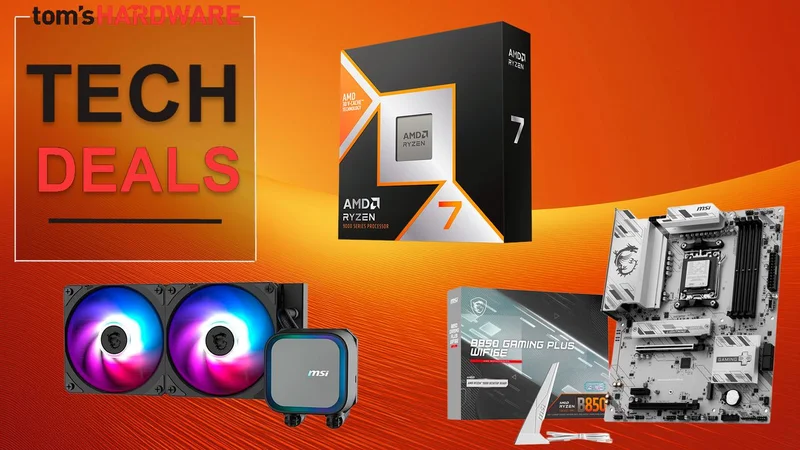 Save $160 off AMD's ultimate gaming CPU combo, includes motherboard and chip cooler — $458 combo features Ryzen 7 9800X3D, B850 motherboard, and a 240mm liquid AIO