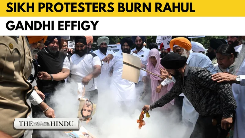 Watch: Sikh protesters burn Rahul Gandhi effigy over Sajjan Kumar ‘role model’ remark