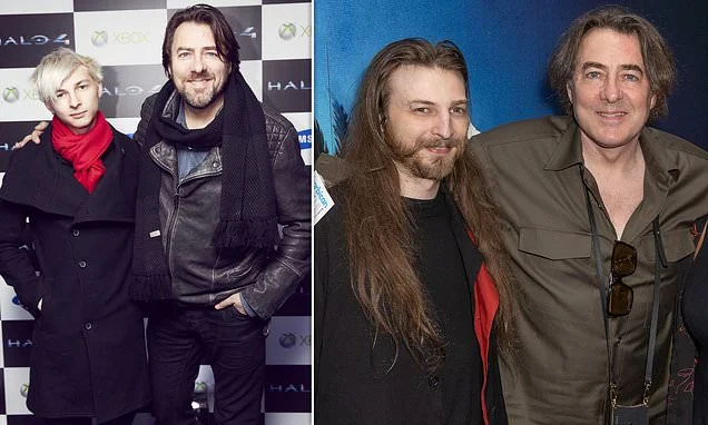 Jonathan Ross' rarely-seen son Harvey, 32, looks unrecognisable with long hair and a beard as he attends theatrical event with his parents