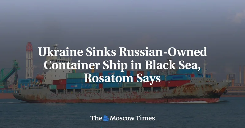 Ukraine Sinks Russian-Owned Container Ship in Black Sea, Rosatom Says