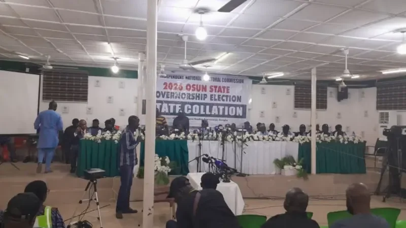 #OsunDecides2026: APC officials absent at final collation centre as Adeleke coasts to victory