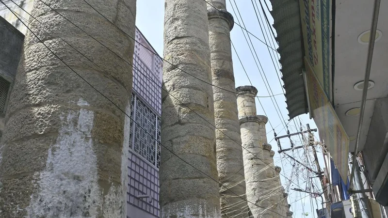 A walk through Madurai’s Pathu Thoon, a historic street where ancient pillars meet vibrant textile shops