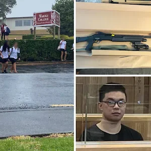 Auckland man Tiedan Huo’s police video interview played in school shooting threats trial