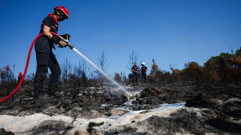 Wildfire threat eases across France despite heat alerts and storm warnings