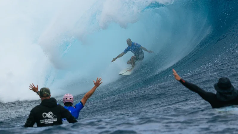 Slater still firing at 54 at Tahiti Pro, eliminating Medina