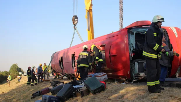 Driver in custody after bus in Hungary crashes into ditch, killing 12 and injuring at least 10