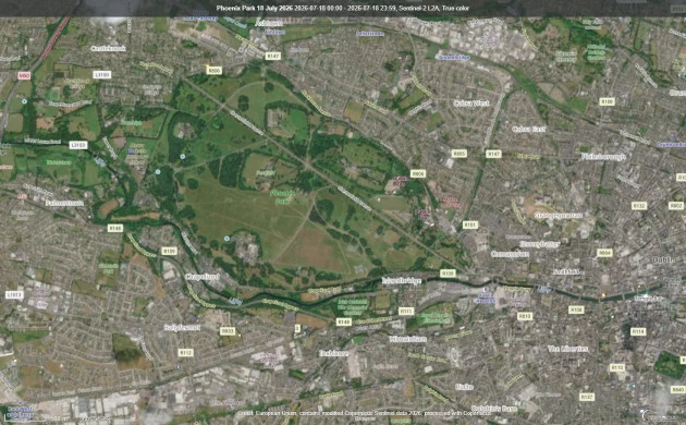 You can see how the Irish landscape changed during the drought through satellite images
