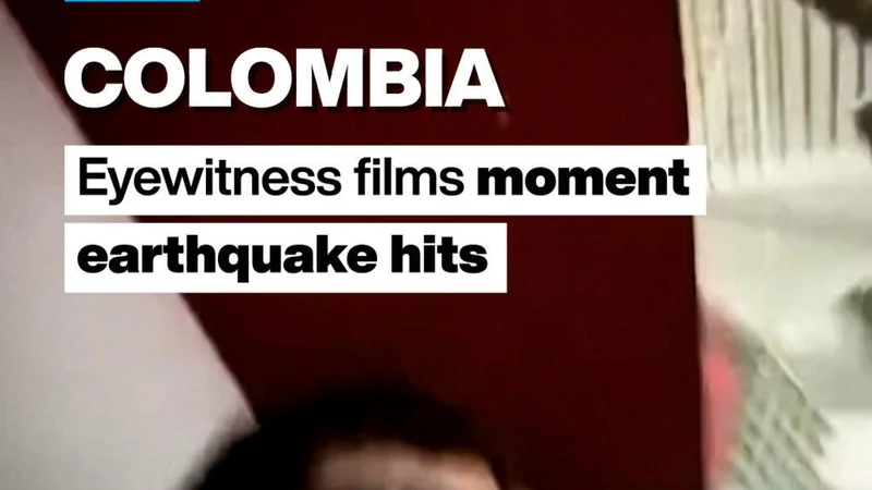 Colombia: Eyewitness films moment earthquake hits