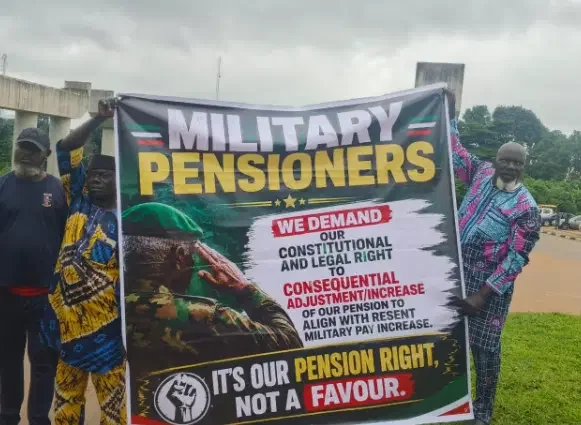 Retired military officials protest in Abuja, demand pension adjustment