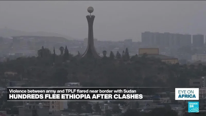 Hundreds flee Tigray after fighting flares near border