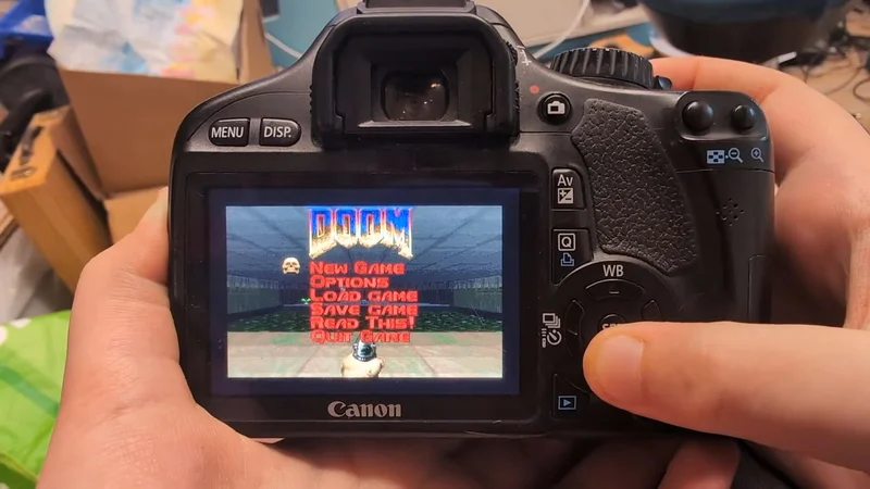 Screw the wedding photos, I'm playing Doom on a DSLR camera like the good lord intended