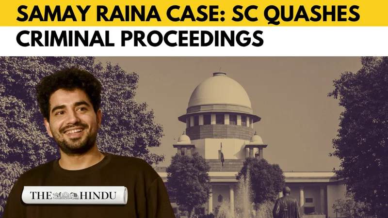 Watch: Samay Raina case: Supreme Court quashes criminal proceedings