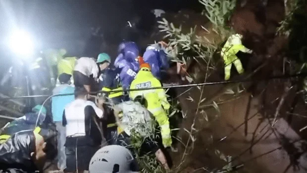 WATCH: Rescue operations continue in Baguio City landslide