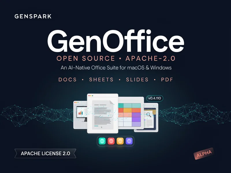 Genspark Open Sources GenOffice: A Free, Ad-Free AI Office Suite for macOS and Windows with Docs, Sheets, Slides, PDF