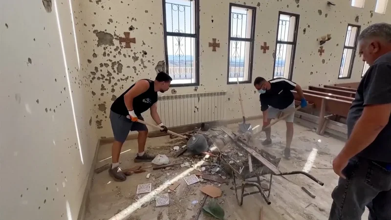 Local volunteers help rebuild destroyed Christian monastery in Lebanon