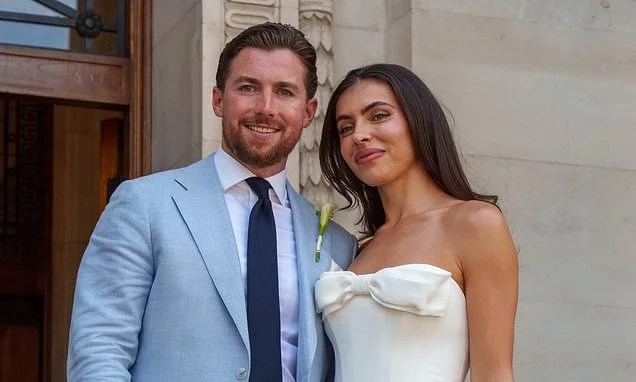 Love Island's Francesca Allen is married! Reality star ties the knot with businessman Ed Crossan in civil ceremony at Marylebone Town Hall