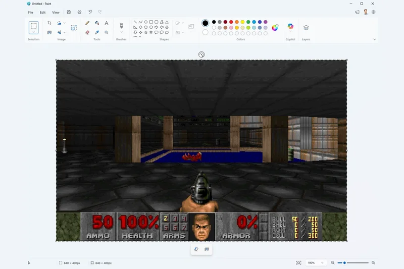 Today in Can It Run Doom?: Microsoft Paint!