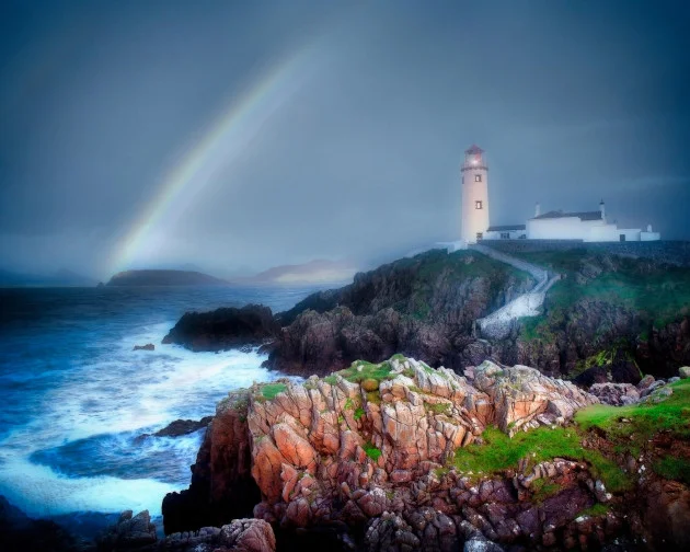 Fánad Lighthouse guiding people back to the Gaeltacht on the edge of the world