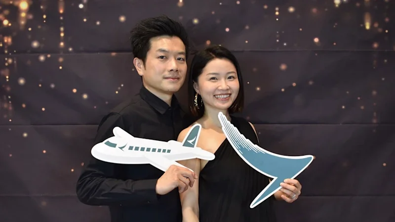 The couple that flies together stays together