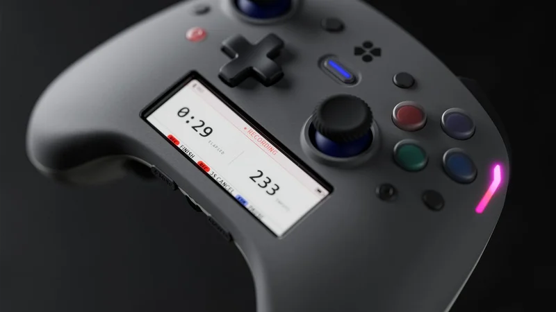 This wild new PC pro controller runs its own custom OS across a 2.79-inch color display slapped beneath the thumbsticks