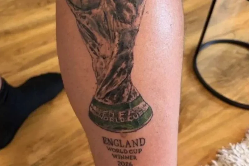 England fan amends viral World Cup win tattoo weeks after Argentina defeat