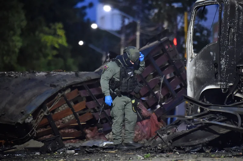 11 hurt in Colombia truck blast ahead of president's inauguration