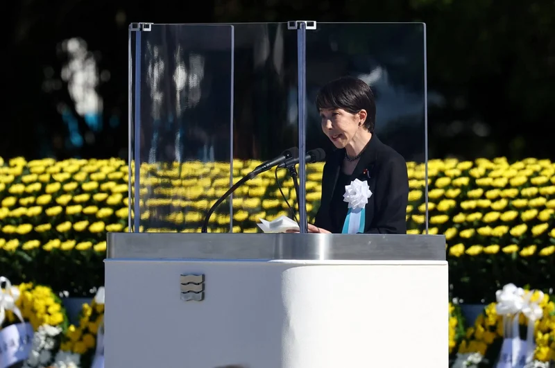 Takaichi pledges to uphold ‘three non-nuclear principles’ on Hiroshima anniversary