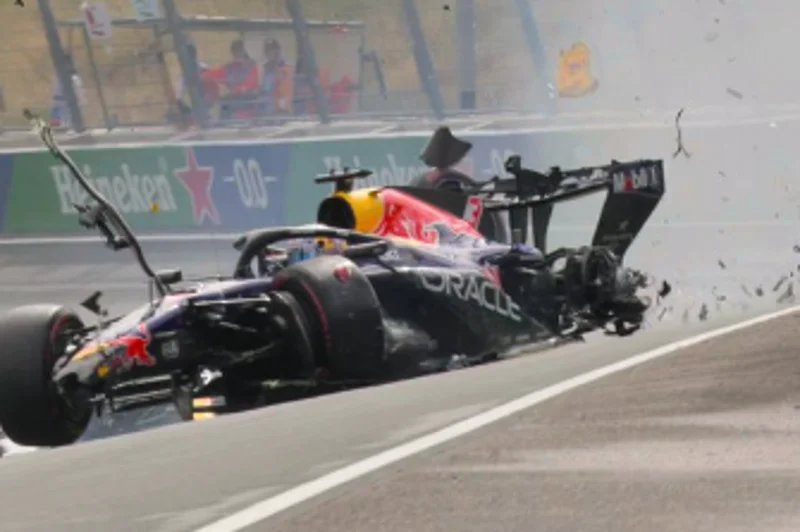 Max Verstappen suffers massive crash at home race in Zandvoort
