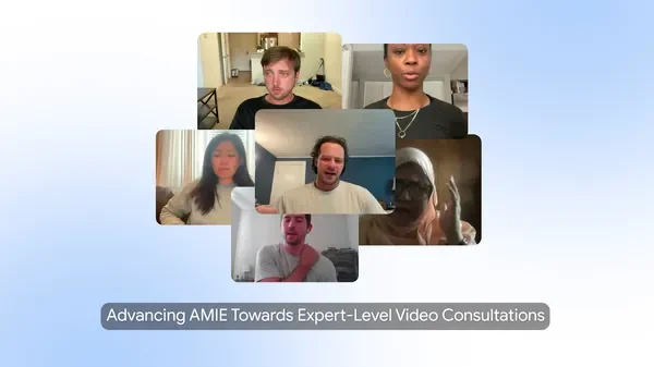 AMIE, our research medical AI system, demonstrates real-time clinical video consultation capabilities in a first-of-its-kind study.