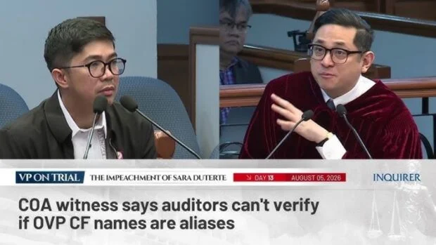WATCH: COA witness says auditors can't confirm OVP fund aliases