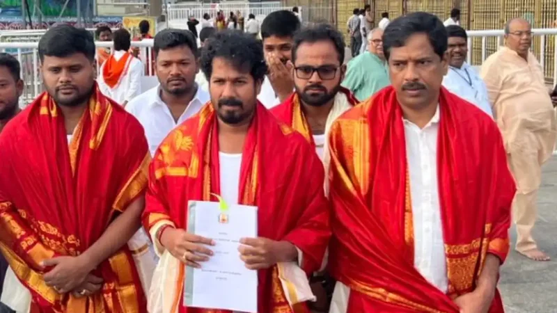 Controversy erupts after TVK minister offers prayers at Tirumala holding agriculture i budget