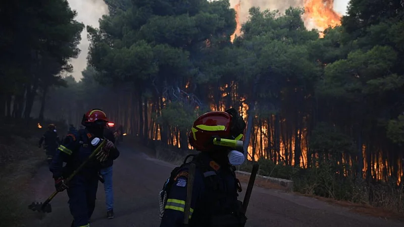 Europe’s wildfire crisis eases in west as danger shifts east to Greece