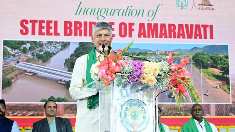 Naidu opens Seed Access Road second phase, two steel bridges at Amaravati