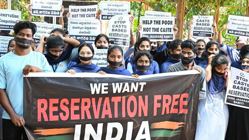 NEET aspirants stage silent protest in Visakhapatnam seeking end to caste-based reservation