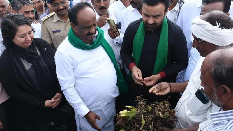 Minister Santosh Lad makes field visits, says farmers problems to be brought to govt.’s notice