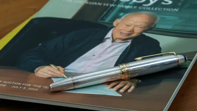 Founding Prime Minister Lee Kuan Yew's Montblanc pen sold for S$461,500 at auction after 111 bids