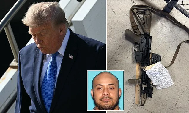 Chilling photo of 'heavily armed' man at Trump's LA golf course released as new details of his alleged plot revealed: 'A potential tragedy was averted'