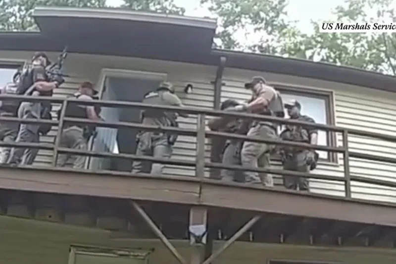 US Marshals injured after deck collapses underneath them while they serve warrant on child predator