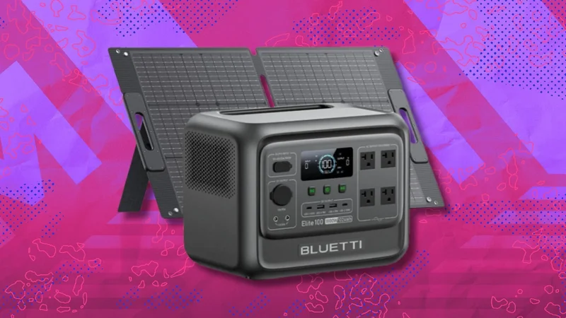 Gear up with the Bluetti Elite 100 V2 portable power station and a 100W solar panel for under $630