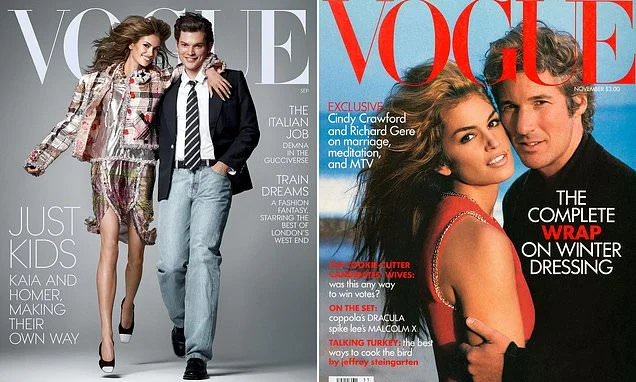Nepo babies Kaia Gerber and Homer Gere unite for Vogue… and finally address parents' Cindy Crawford and Richard Gere's doomed marriage