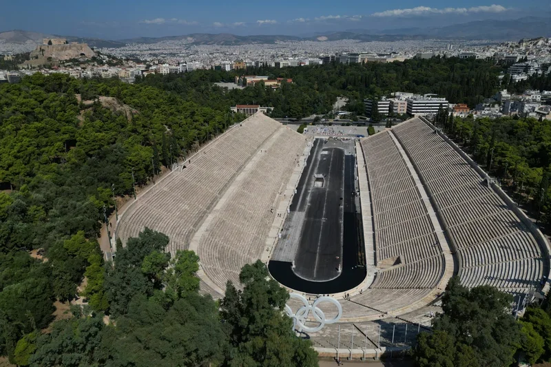 Athens is cleaning its all-marble Olympic stadium for the first time in more than a century